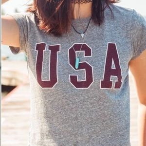 Brandy Melville John Galt USA Crop T-Shirt